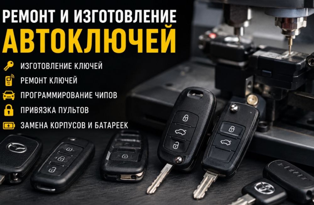 Дубликат Авто ключей,Авто ключи , Ремонт автоключей брелков сигнализаций