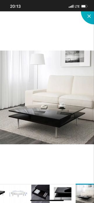 Stopik kawowy Ikea TOFTERYD czarny połysk