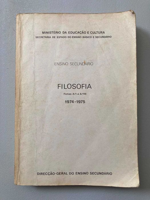 Livro Escolar Antigo de Filosofia
