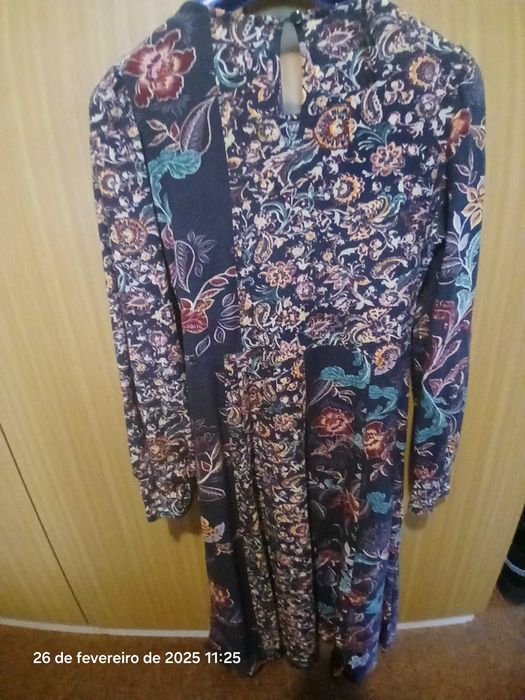 Vestido natura floral lindíssimo