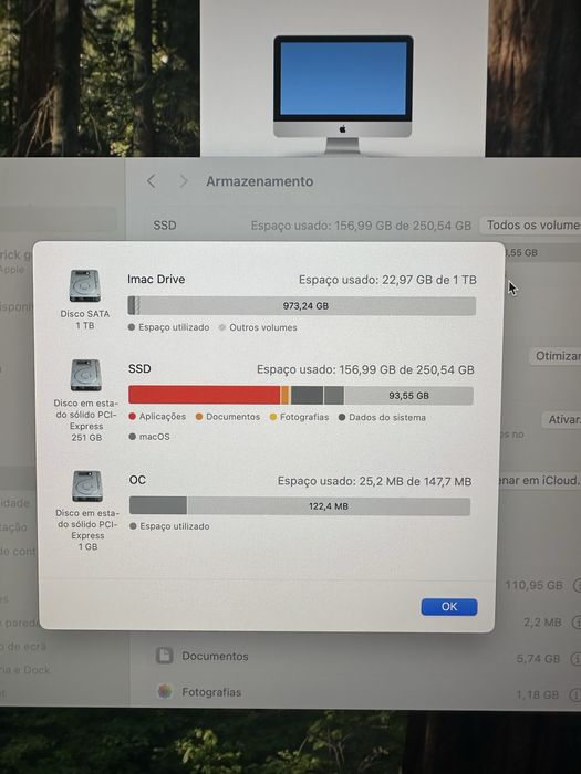 Imac 2019 21,5 16GB e 256SSD