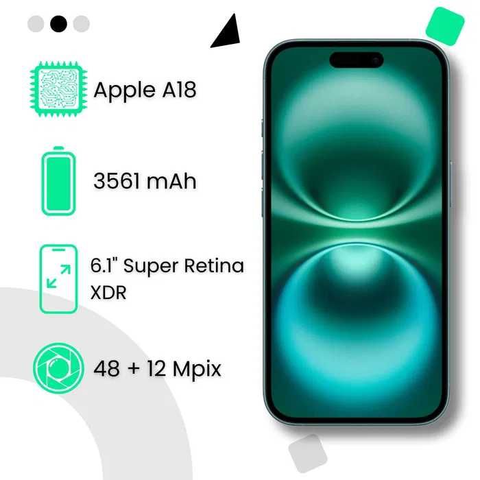 iPhone 16 128 GB Teal | hit | raty 0% | gwarancja 24msc.