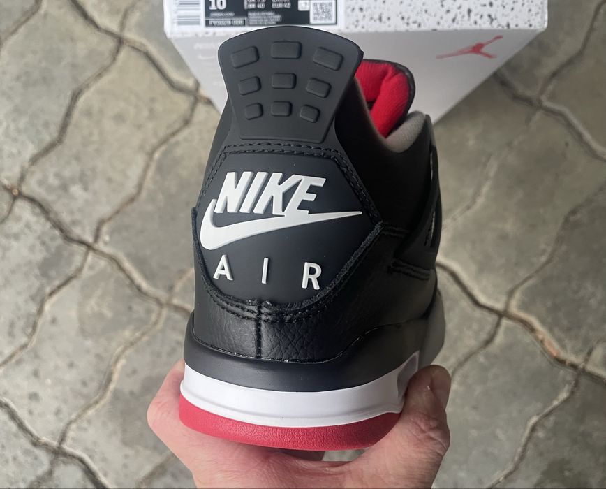 Air Jordan 4 Retro Bred Reimagined Lether шкіра кожа 36-45 в наявності