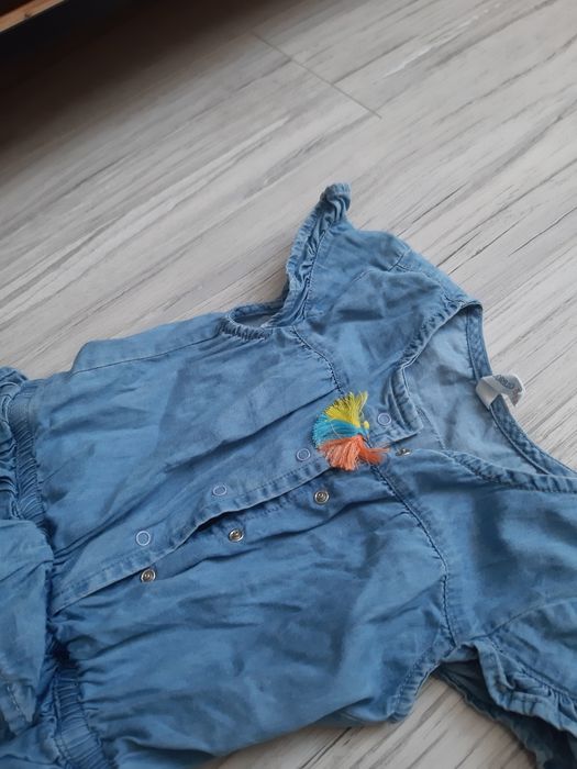 Sukienka jeans miękki, jak nowa, Coccodrillo 104cm