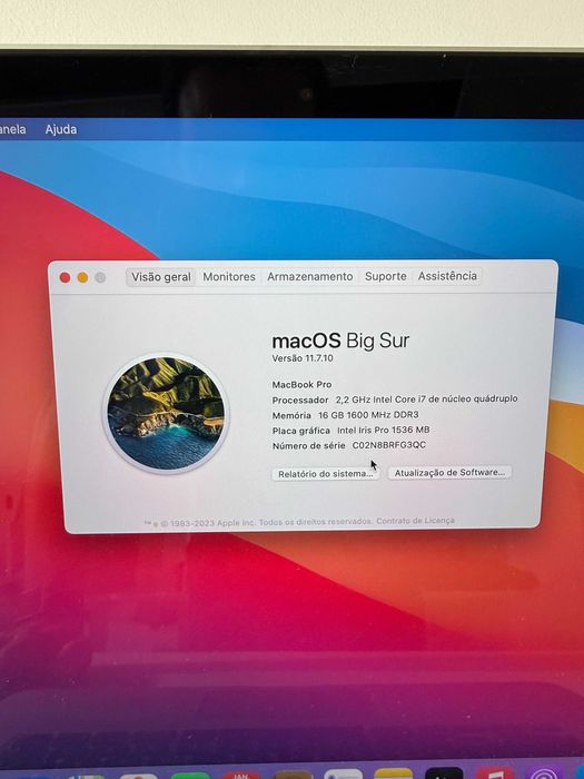 MacBook Pro Retina 15" Mid 2014 i7 2.2GHz 16GB + Carregador + Mala + Rato