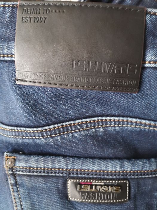 Джинсы класика тёмно-синее утеплённые W31-L-33 1/2