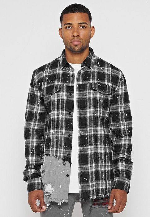 Maniere De Voir – Męska Koszula Premium xxl Krata  100% Bawełna