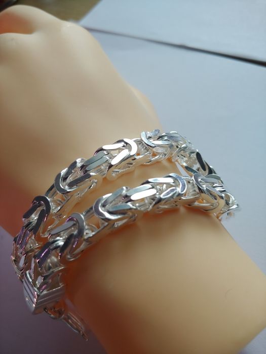 Splot królewski srebrna bransoletka srebro bransoleta rękodzieło