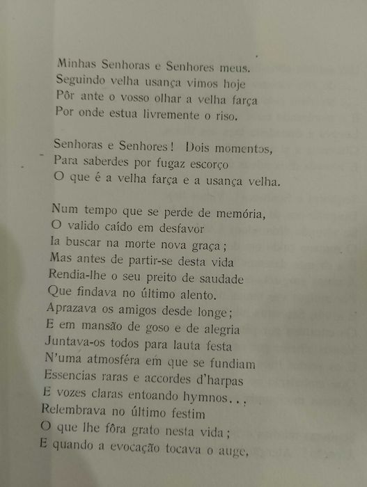 Recita despedida Curso 5º Anno Juridico 1917/1918 Infanta Semsaboria