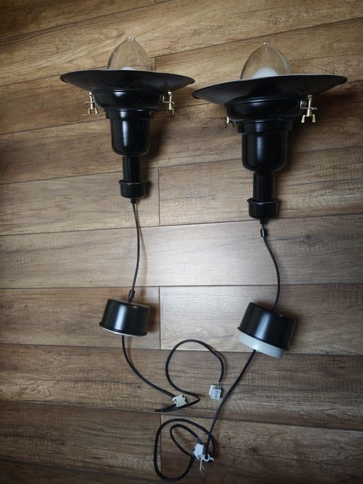Dwie lampy wiszące w stylu industrialnym/loft