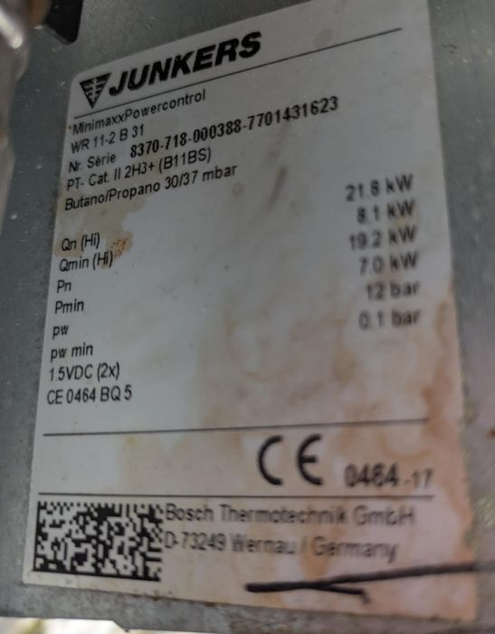 Esquentador junkers  11L
