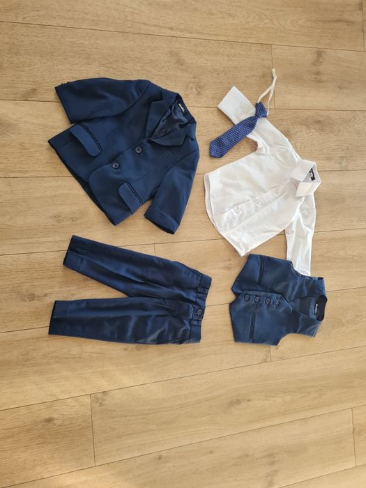 Garnitur dla chłopca rozmiar 68 74 cm wesele chrzest marynarka koszula