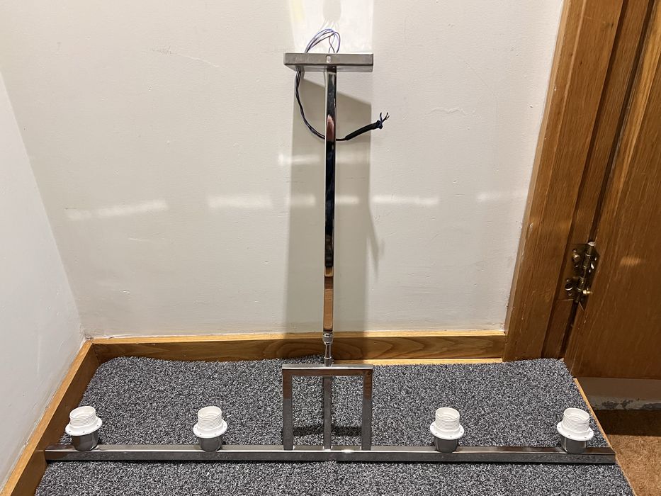 Candeeiro inox prateado jlopes iluminacao