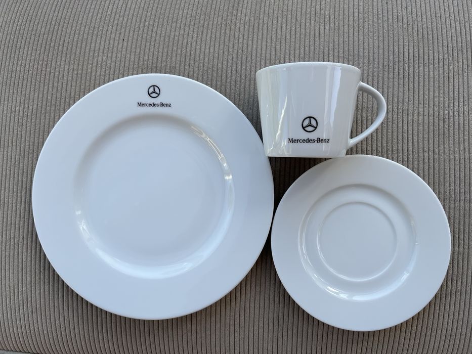 Mercedes-Benz zestaw śniadaniowy porcelana oryginał 3 cz