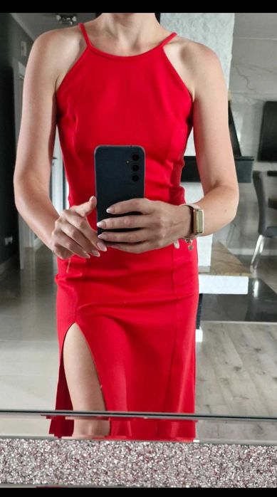 Maxi sukienka czerwona