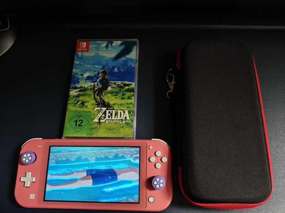 Mało uzywany Nintendo Switch Lite + Używana gra Legend od Zelda BOTW