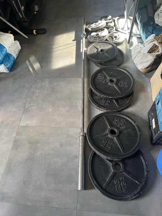 Obciażenie żeliwne Olimpijskie 157,5kg + Sztanga Olimpijska