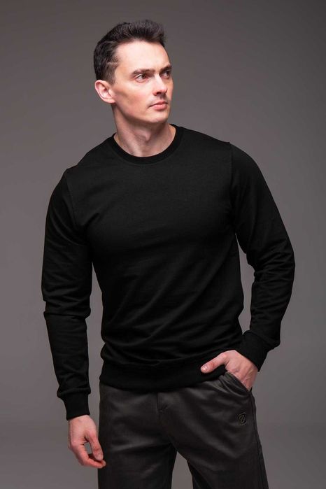 Світшот чоловічий чорний Casual dd2485