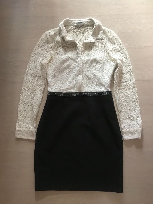 Vestido Morgan com renda branca