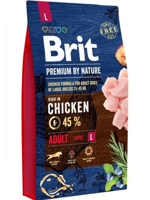 Brit Premium Dog Adult L с курицей 8 кг