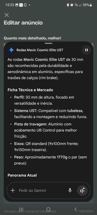 Rodas Fulcrum4 e Mavic Cosmic Elite UST Alumínio 30mm novas !!