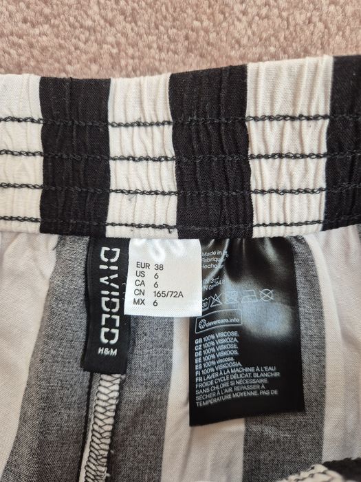 Spodnie damskie letnie szerokie nogawki H&M rozm.M