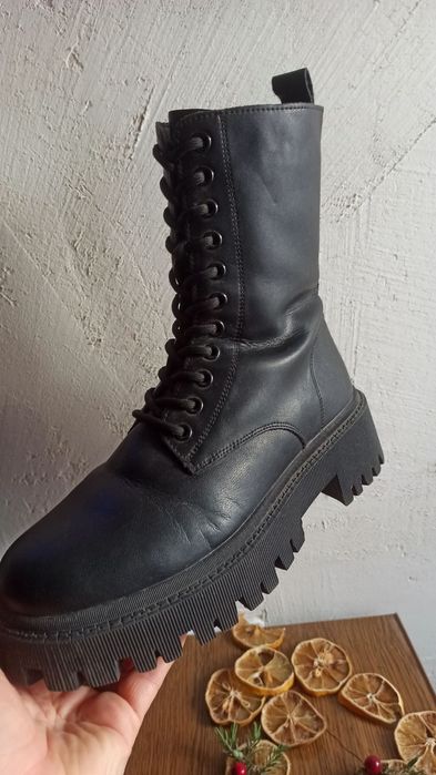 Шкіряні теплі сапоги