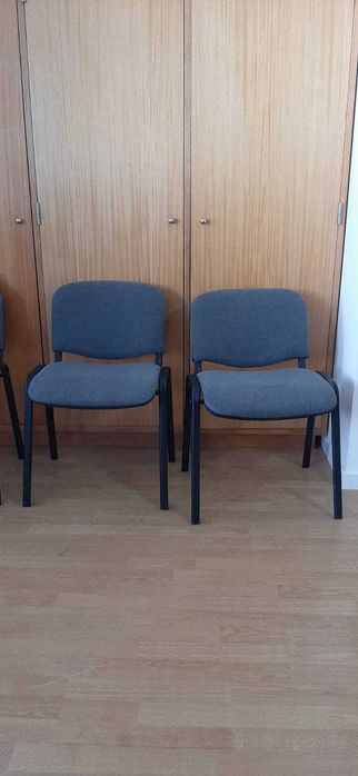 Cadeira de escritório almofada cinza