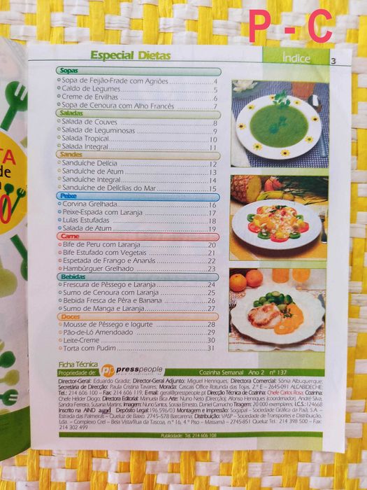 RECEITAS DE COZINHA – Pack C  - Revista Cozinha Semanal