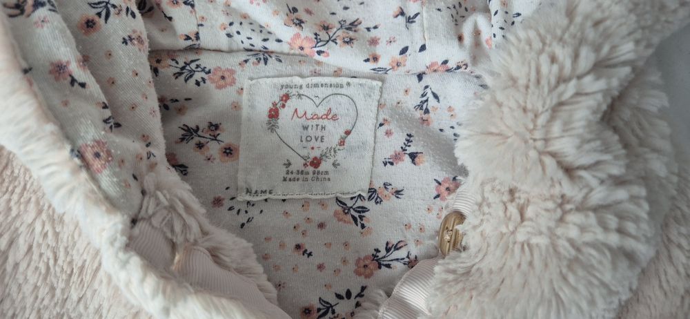 Bezrękawnik dziewczecy futerko 2-3 latka