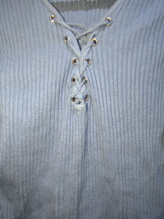 Sweterek prążkowany bluzka super skład welna kaszmir wiskoza