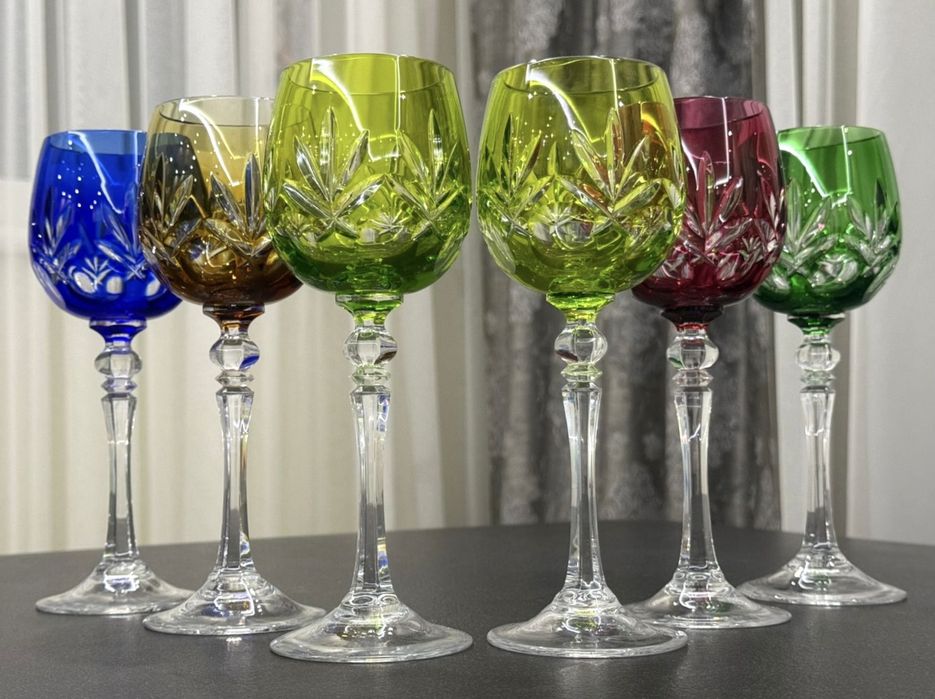 Хрустальные фужеры для вина WMF Cristal Cabinet GDR Германия