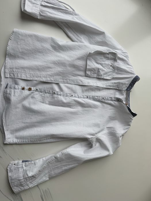Biała koszula chłopięca H&M rozmiar 140