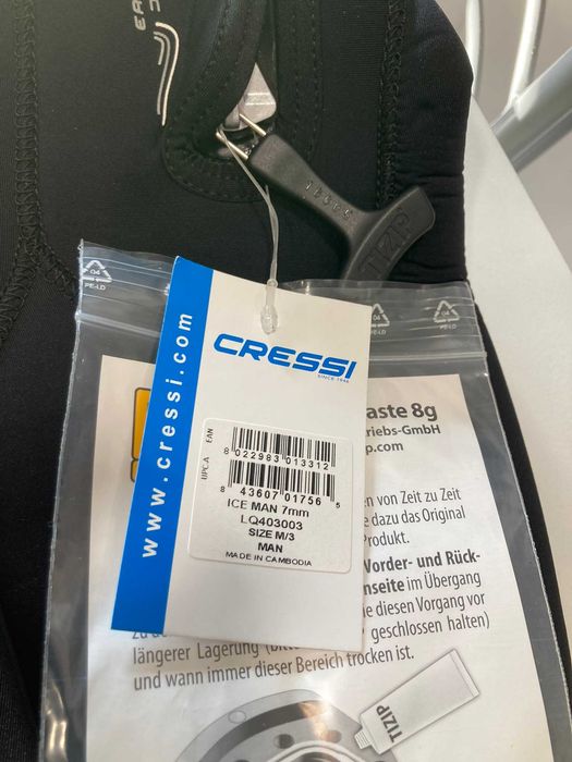 Material de mergulho CRESSI Iceman 7mm + Capuz + Barbatanas + Cinto