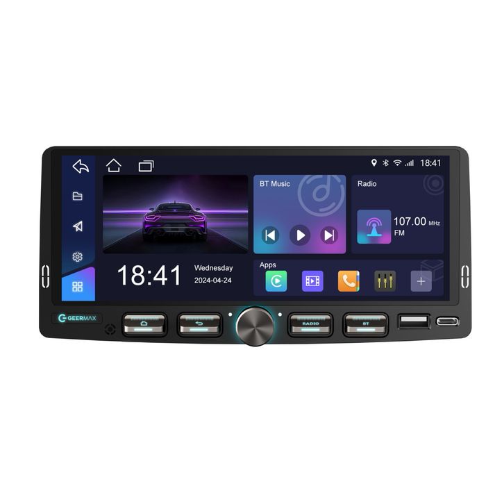 Автомагнітола Geermax A601 1 Din із сенсорним екраном 6.86” Android