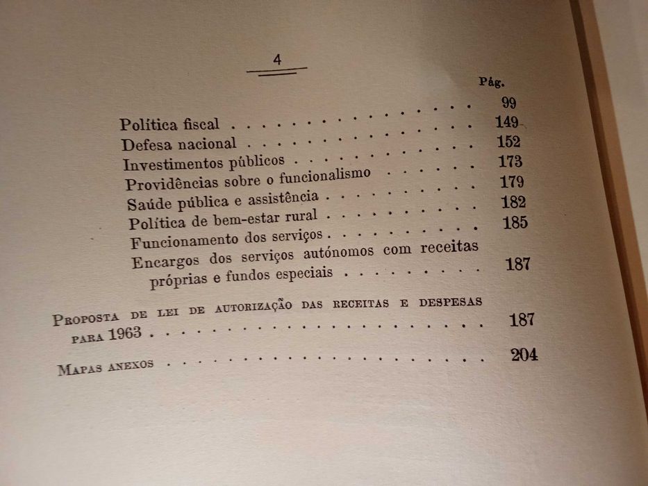 Proposta de Lei  de autorização das receitas e despesas para 1963