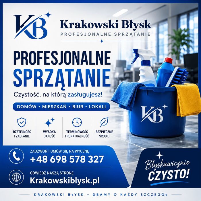Profesjonalne mycie balkonów, sprzątanie mieszkań, domów i po remoncie Szybko i solidnie