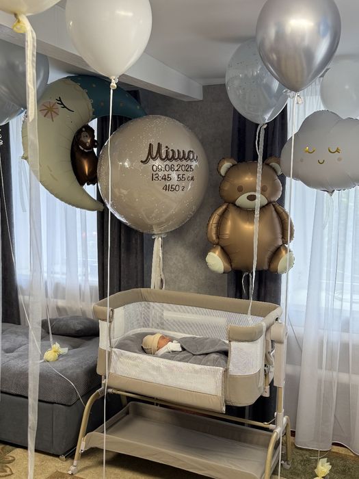 Дитяче приставне ліжечко ME 1180-W INTENSE Taupe Beige El Camino