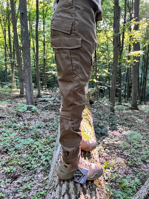 Тактичні штани Combat Rip-Stop койот під наколінники | Військові карго штани Tactical Combat Pants