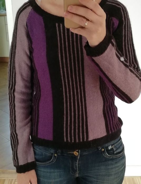 Sweter w paski h&m, nowy