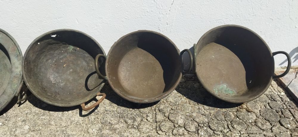 Cobre braseiras leiteira panelas
