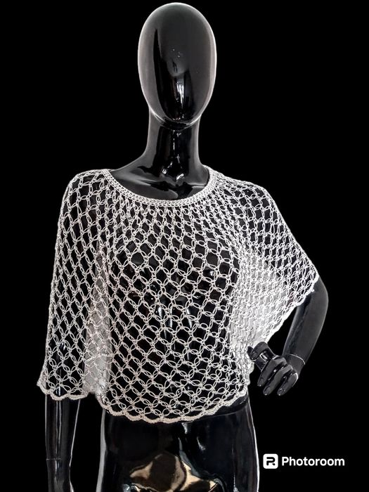 Etola ślubna bolerko narzutka boho handmade