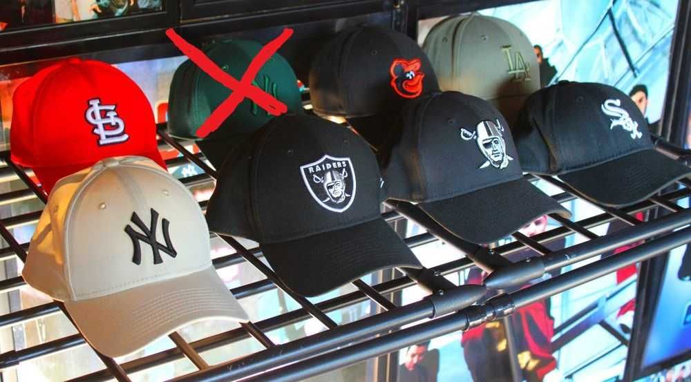 Czapki New Era 39THIRTY z USA Nowe Raiders NY New York Los Angeles / 4 Super Czapki