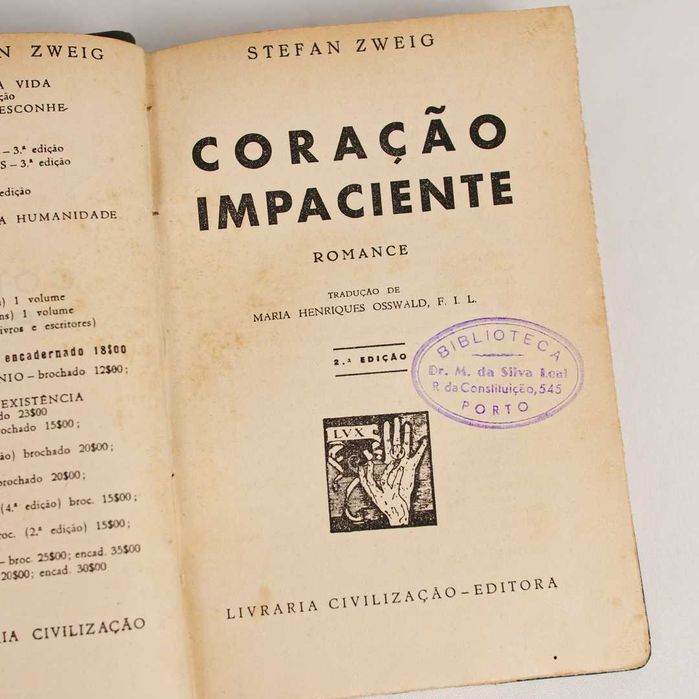 Livro "Coração Impaciente" - Stefan Zweig