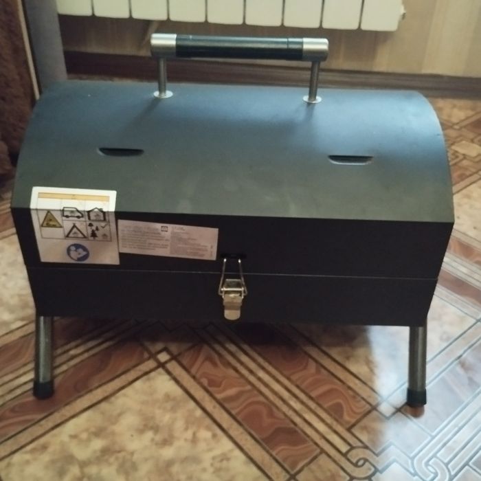 Угольный гриль - барбекю  двусторонний портативный