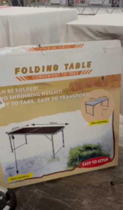 Стіл з функцією валізи з 4 стільчиками,вологостійкий,три режими висоти