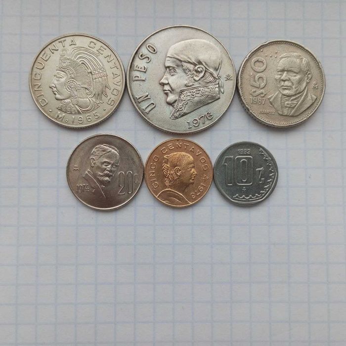 Продам наборы монет: Румыния,Бразилия, Мексика,Папуа Новая Гвинея