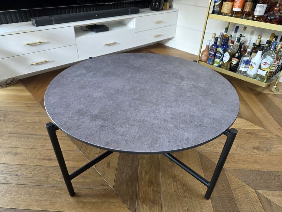 Stolik ogrodowy okrągły. Stół kawowy spiek 90x45cm. Nowy. Spiek.