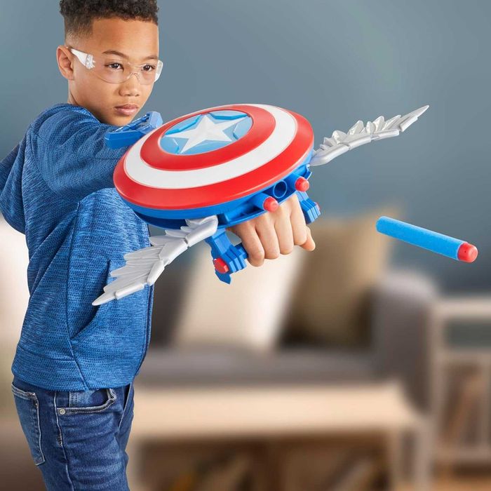 Marvel Captain America New World NERF Skyshot Blaster Бластер Капітан