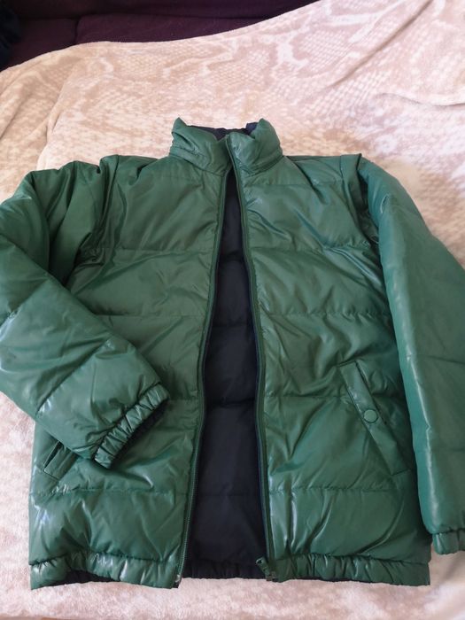 Casaco/Kispo adolescente da Benetton. reversível verde e azul escuro.